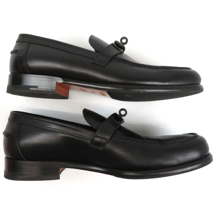 HERMES 
ケリー バックル ローファー ブラックカラーメタル レザー 
デスタン モカシン HERMES -Authentic Pre-owned モカシン by TS Trading Co., Ltd.
