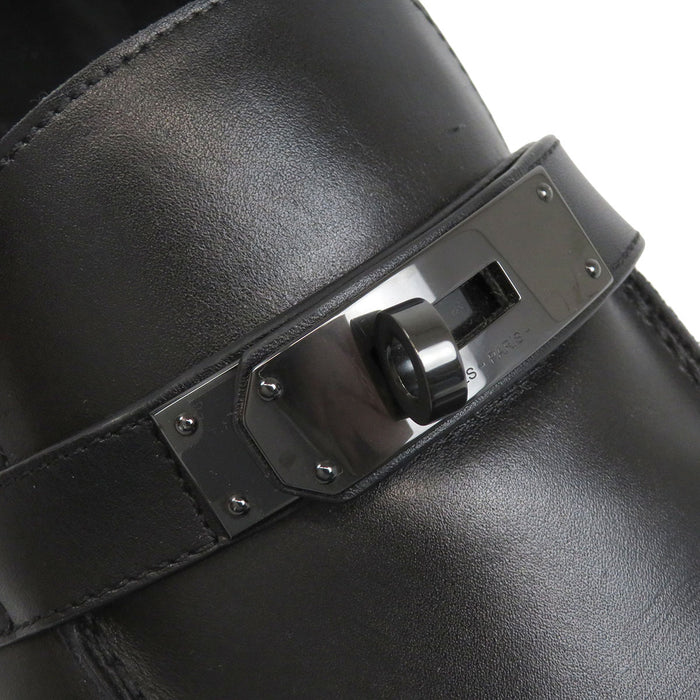 HERMES 
ケリー バックル ローファー ブラックカラーメタル レザー 
デスタン モカシン HERMES -Authentic Pre-owned モカシン by TS Trading Co., Ltd.