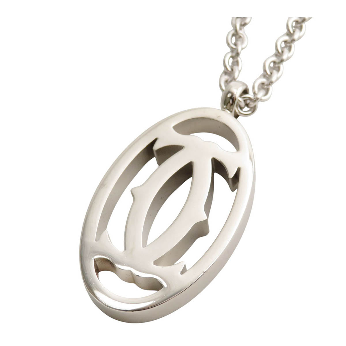 CARTIER シルバー 2C ロゴ ネックレス– TS Trading Co., Ltd. Cartier 