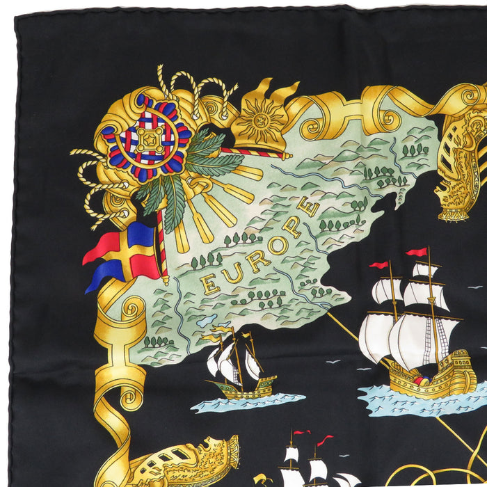 HERMES 
大判 シルク 
カレ 90 VOILES DE LUMIERE 光の帆船