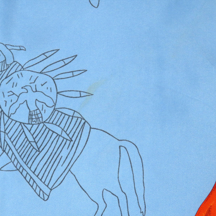 HERMES 
シルク 大判 馬 
カレ 90 PANI LA SHAR PAWNEE パウニー族の首長 スカーフ