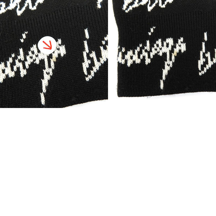 BALENCIAGA 
総柄 ウール 
スクリブル ジャガード ロゴ オーバーサイズ ニット