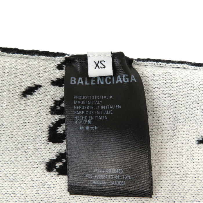 BALENCIAGA 
総柄 ウール 
スクリブル ジャガード ロゴ オーバーサイズ ニット