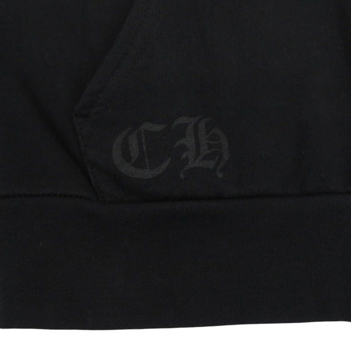 CHROME HEARTS 
CH CEM CRS Scroll Label Sweat Hoodie 
Cemetery Cross Dagger Zip Zip-Up Parka