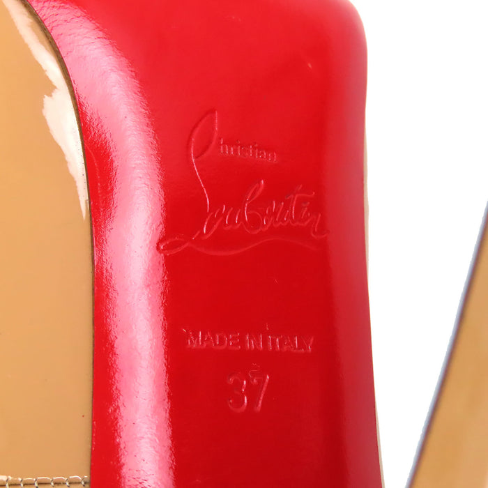 Christian Louboutin オープントゥ パテントレザー ハイヒール New