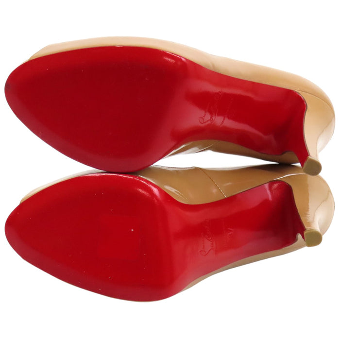 Christian Louboutin オープントゥ パテントレザー ハイヒール New