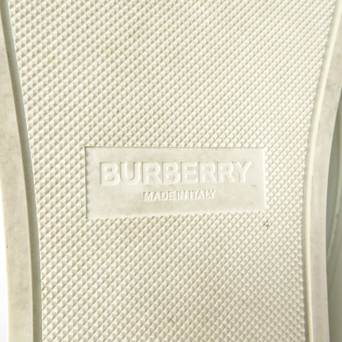 BURBERRY 
ロゴ チェック柄 レザー スウェード レースアップ 
チェック ロートップ スニーカー