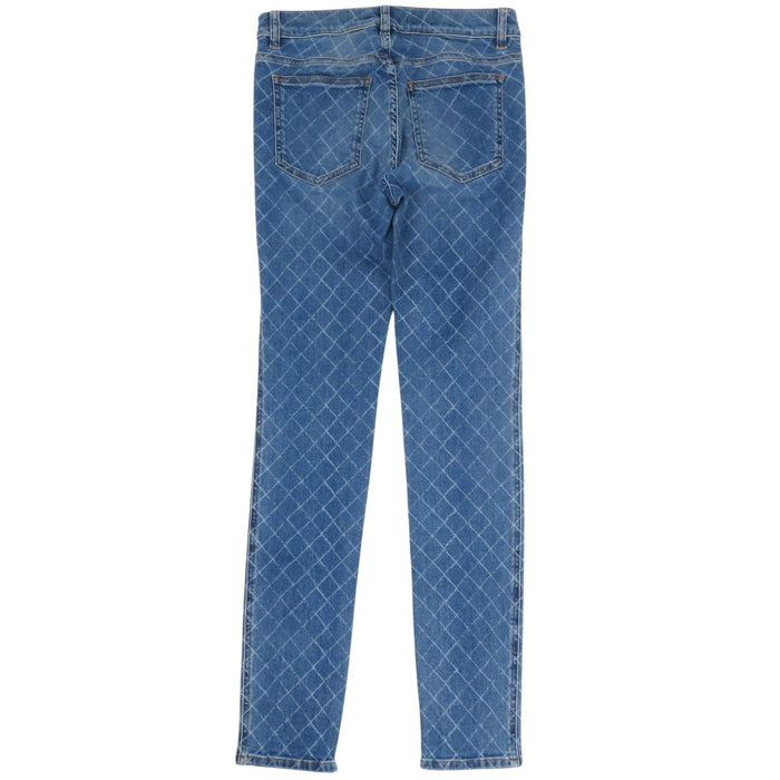 香奈儿  
可可 CC 标志钮扣 棉质  
绗缝 裤脚拉链 牛仔裤