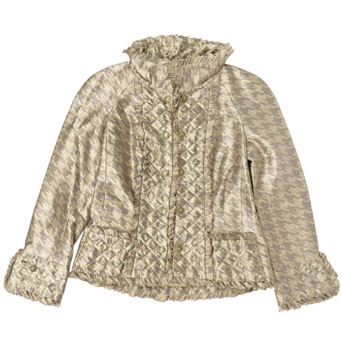 CHANEL 
05A COCO CC ココボタン ロゴ 
ココマーク ワッフル トリム シルク ジャケット