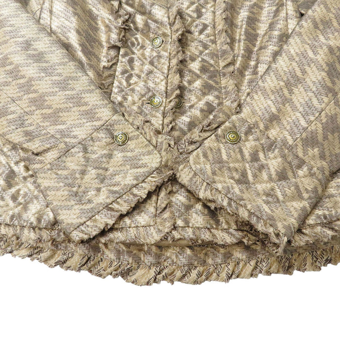 CHANEL 
05A COCO CC ココボタン ロゴ 
ココマーク ワッフル トリム シルク ジャケット