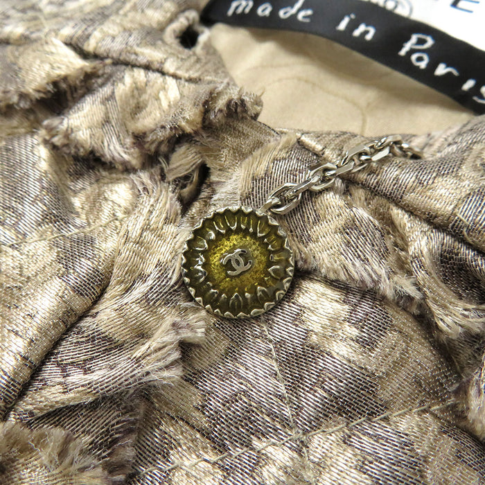 CHANEL 
05A COCO CC ココボタン ロゴ 
ココマーク ワッフル トリム シルク ジャケット