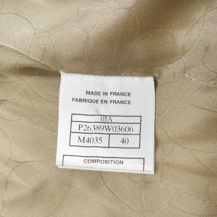 CHANEL 
05A COCO CC ココボタン ロゴ 
ココマーク ワッフル トリム シルク ジャケット