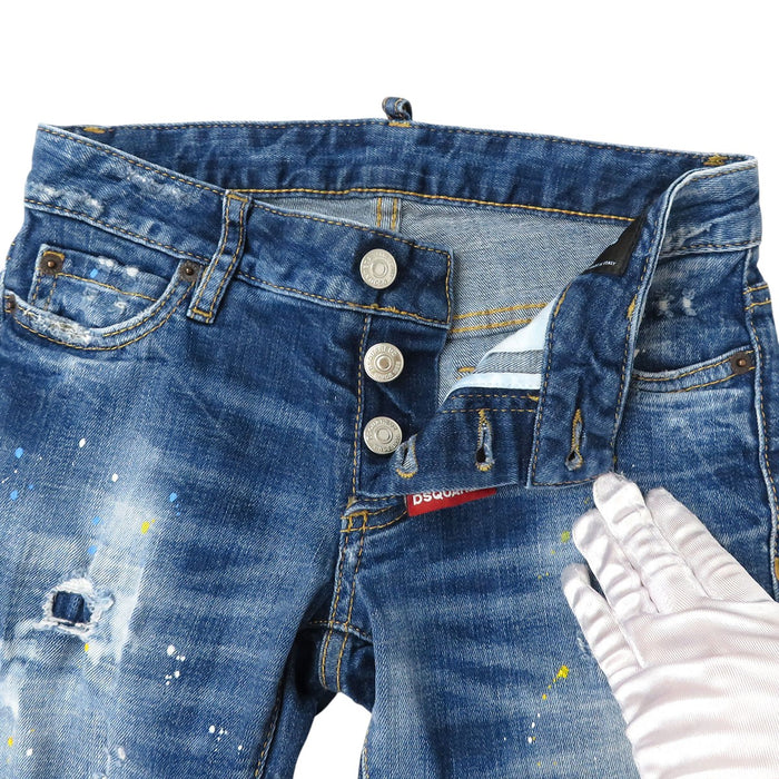 DSQUARED2 
ダメージ加工 ペイント スキニー 
SKATER スケーター デニムパンツ