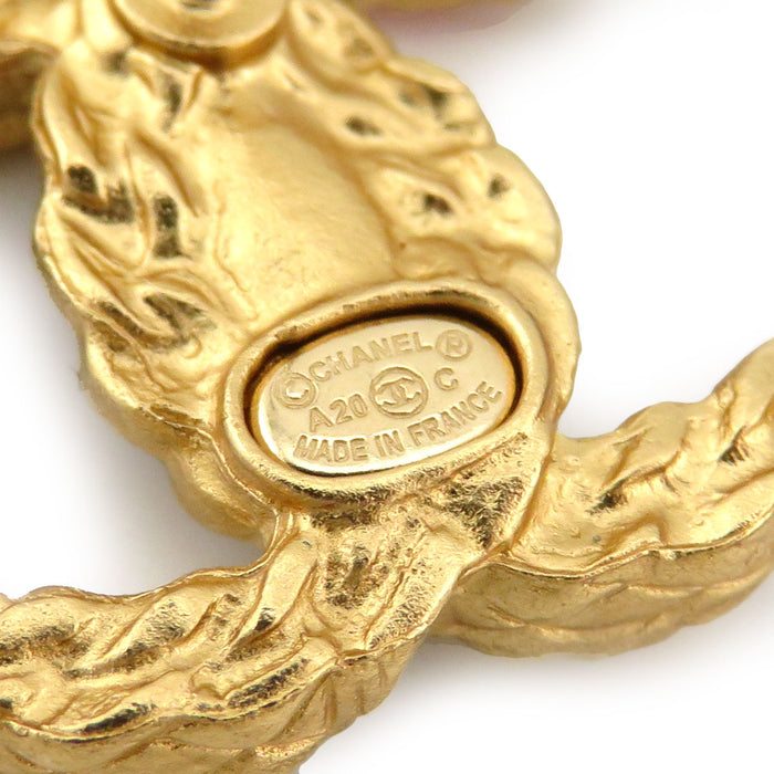 香奈儿 A20C 可可双C标志 金色金属 可可标志 彩色水晶 耳环