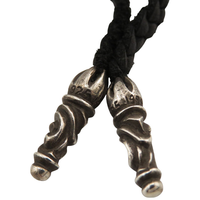 CHROME HEARTS  
CH 细工十字架-超小号 LB 桶形孔片  
细工十字架 超小号 皮革编织项链