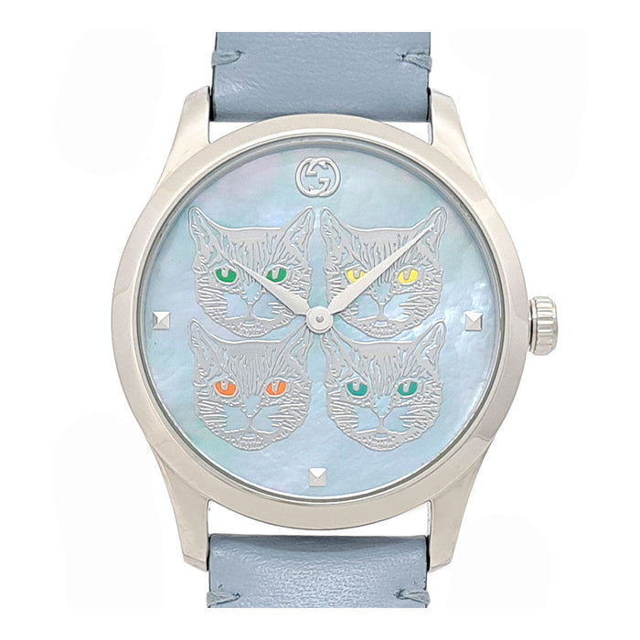 GUCCI 
Gタイムレス キャット ブルーシェル 
箱ギャラ付