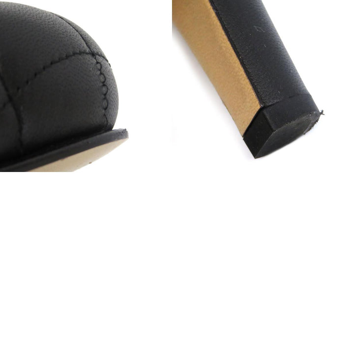 BOTTEGAVENETA 
Leather Quilted High Heels Square Toe 
Padded Cassette Woven Pumps