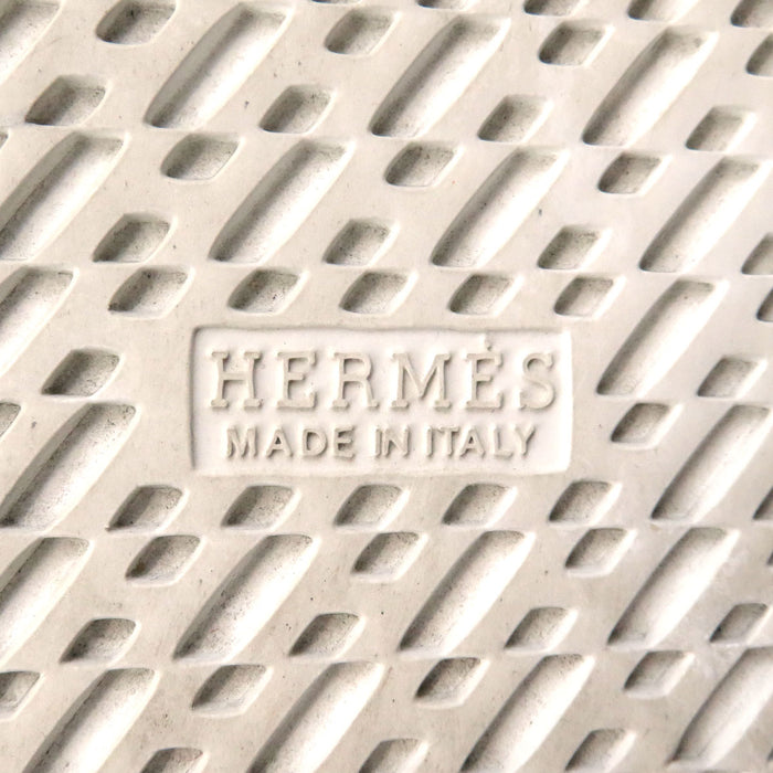 HERMES  
H Ash Logo Bookplate  
Climb Denim High-Cut Sneakers