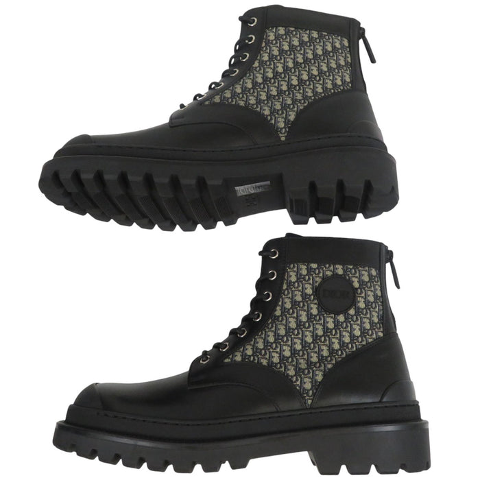 Dior 
Explorer ロゴ キャンバス レザー レースアップ 
オブリーク エクスプローラー ショートブーツ Dior -Authentic Pre-owned ブーツ by TS Trading Co., Ltd.