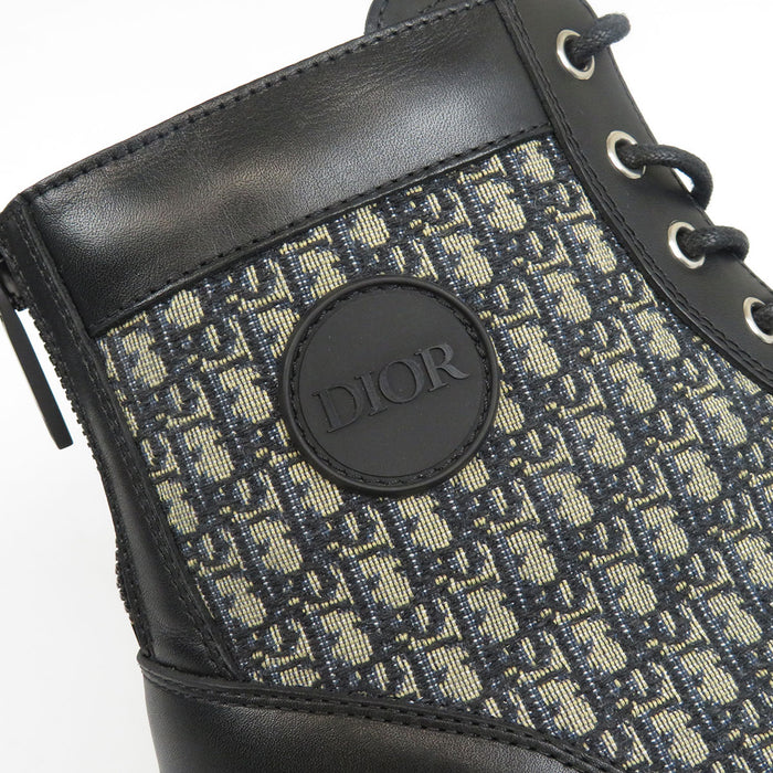 Dior 
Explorer ロゴ キャンバス レザー レースアップ 
オブリーク エクスプローラー ショートブーツ Dior -Authentic Pre-owned ブーツ by TS Trading Co., Ltd.