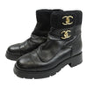 CHANEL 
COCO CC ロゴ レザー ニット 
ココマーク ターンロック ショートブーツ CHANEL -Authentic Pre-owned ブーツ by TS Trading Co., Ltd.