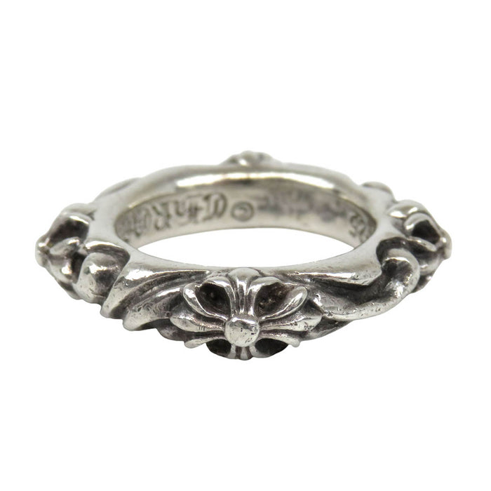 CHROME HEARTS 
Bague en argent Croix CH 
Bague à bande SBT
