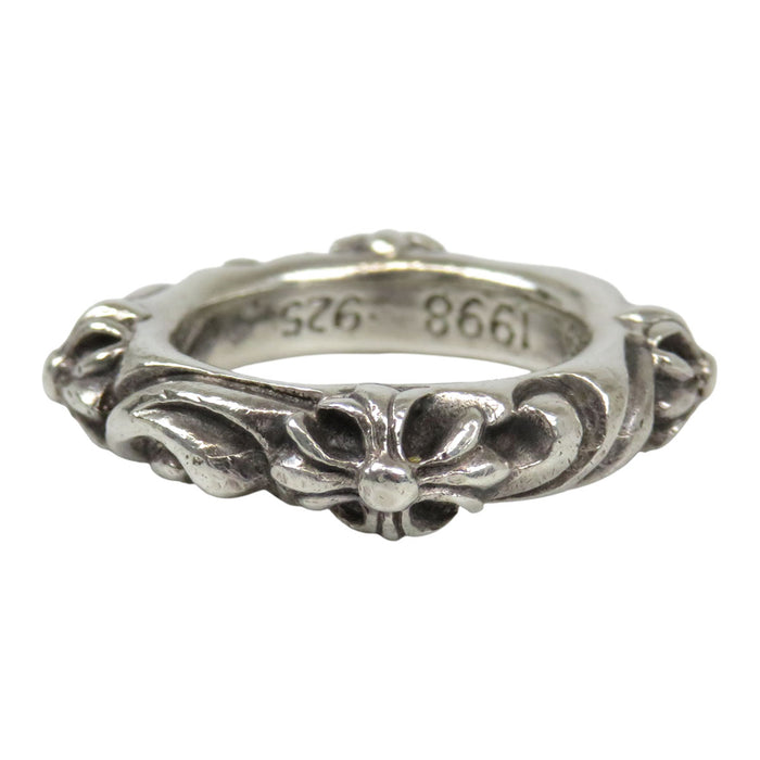 CHROME HEARTS 
Bague en argent Croix CH 
Bague à bande SBT