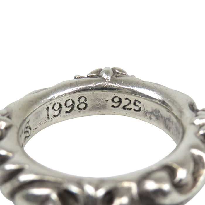 CHROME HEARTS 
Bague en argent Croix CH 
Bague à bande SBT