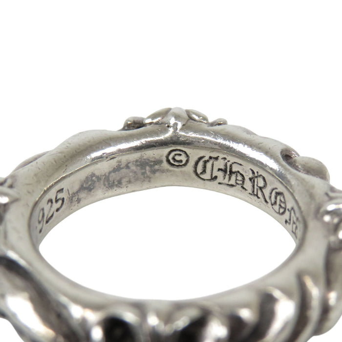 CHROME HEARTS 
Bague en argent Croix CH 
Bague à bande SBT