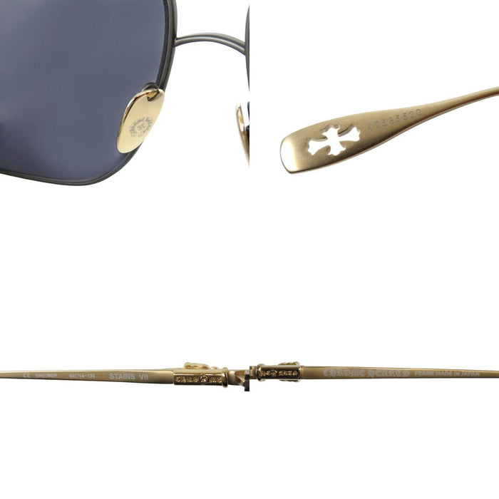 CHROME HEARTS 
ステインズ7 CH アイウェア クロス ロゴ 
STAINS VII ダガー テンプル サングラス