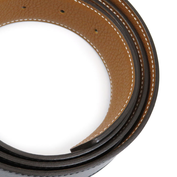 HERMES 
アッシュ W刻印 シルバーカラー金具 
H バックル リバーシブル レザー ベルト 32MM