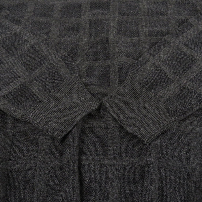 HERMES 
格子柄 
ウール ニット