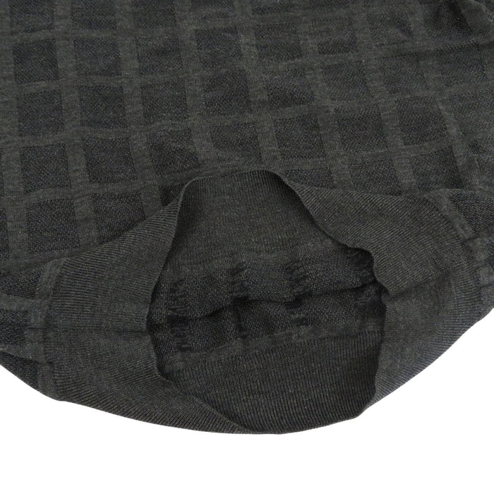 HERMES 
格子柄 
ウール ニット