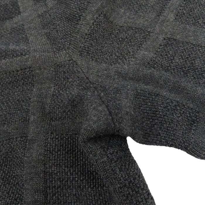 HERMES 
格子柄 
ウール ニット