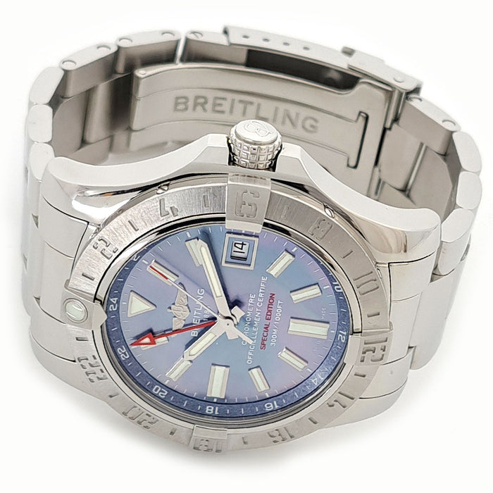 百年灵 
复仇者II GMT 日本限量 蓝色贝壳 
附保修卡 复仇者2