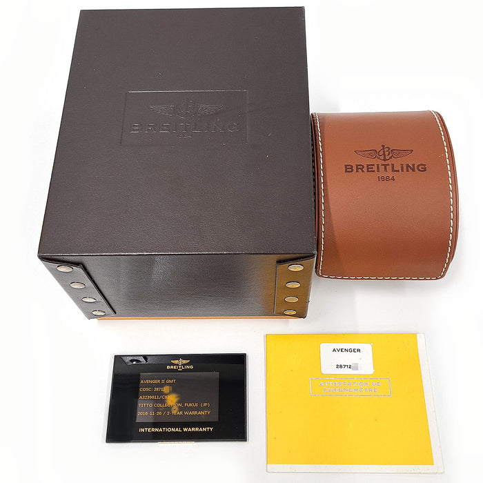 百年灵 
复仇者II GMT 日本限量 蓝色贝壳 
附保修卡 复仇者2