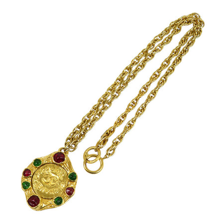 CHANEL 
COCO CC ロゴ ゴールドカラーメタル 
ココマーク グリポア ネックレス CHANEL -Authentic Pre-owned ネックレス by TS Trading Co., Ltd.