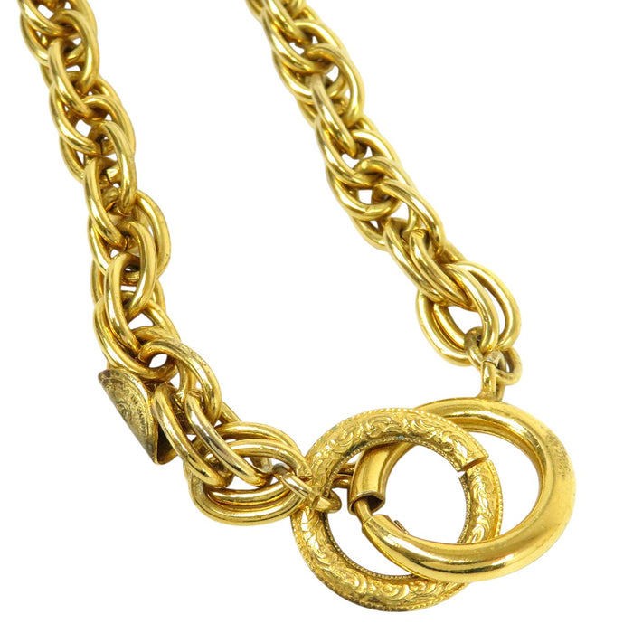 CHANEL 
COCO CC ロゴ ゴールドカラーメタル 
ココマーク グリポア ネックレス