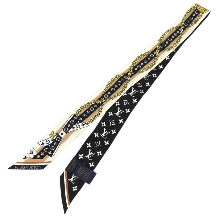 LOUIS VUITTON 
ロゴ チェーン シルク 
BB LV ボウ バンドー 
モノグラム