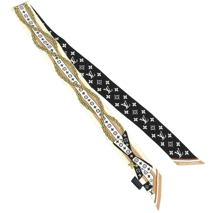 LOUIS VUITTON 
ロゴ チェーン シルク 
BB LV ボウ バンドー 
モノグラム