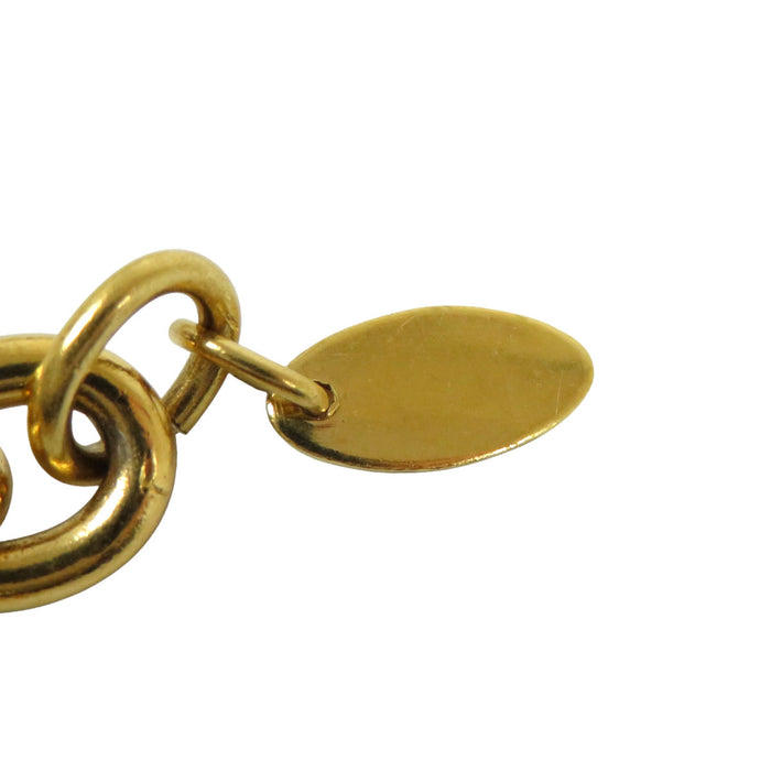 CHANEL 
CC COCO Logo Gold-colored Metal GP 6051 
Coco Mark Vintage Triple Chain Belt 
Matelassé