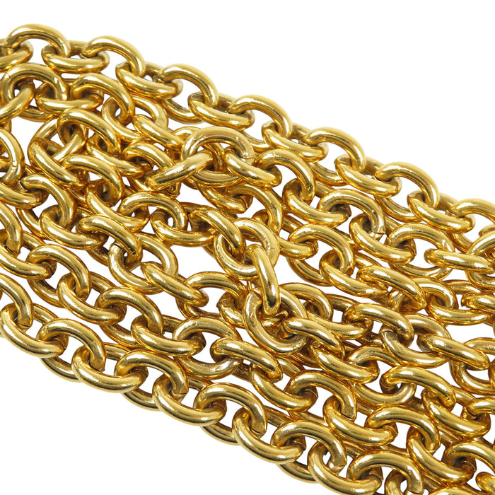 CHANEL 
CC COCO Logo Gold-colored Metal GP 6051 
Coco Mark Vintage Triple Chain Belt 
Matelassé