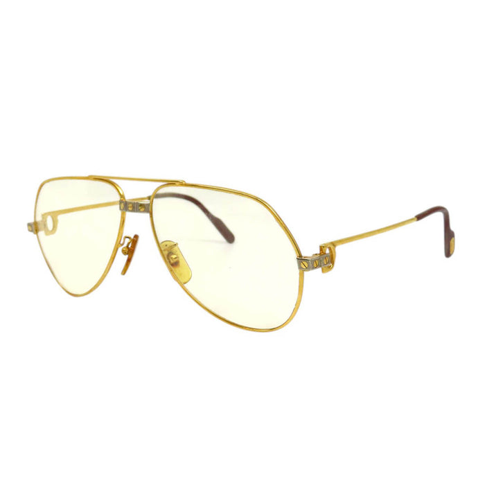 CARTIER  
Two-Bridge Teardrop Color Lens Eyewear with Gold-Colored Fittings  
Santos de Cartier Sunglasses