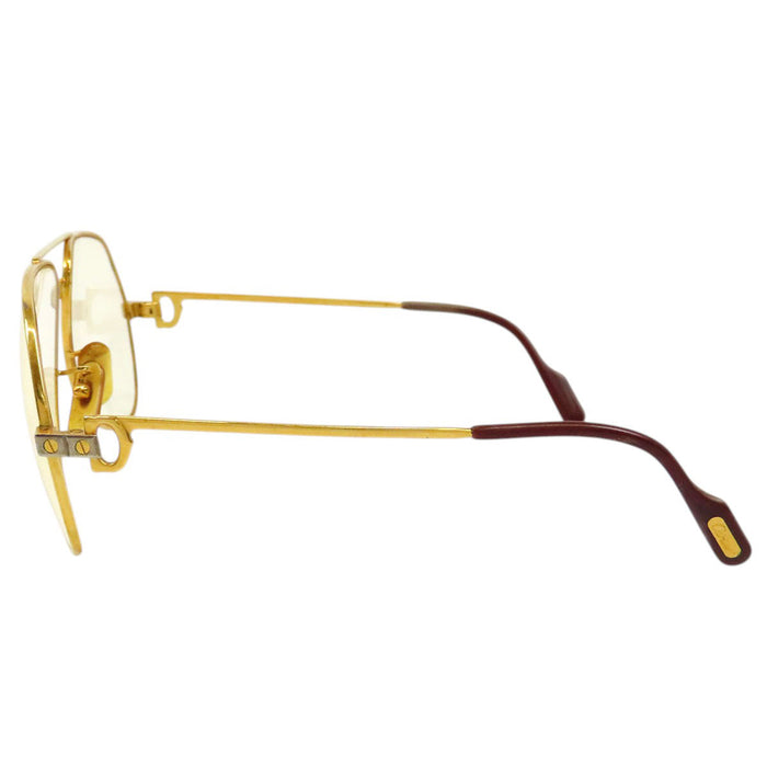 CARTIER 
ツーブリッジ ティアドロップ カラーレンズ アイウェア ゴールドカラー金具 
サントス ドゥ カルティエ サングラス