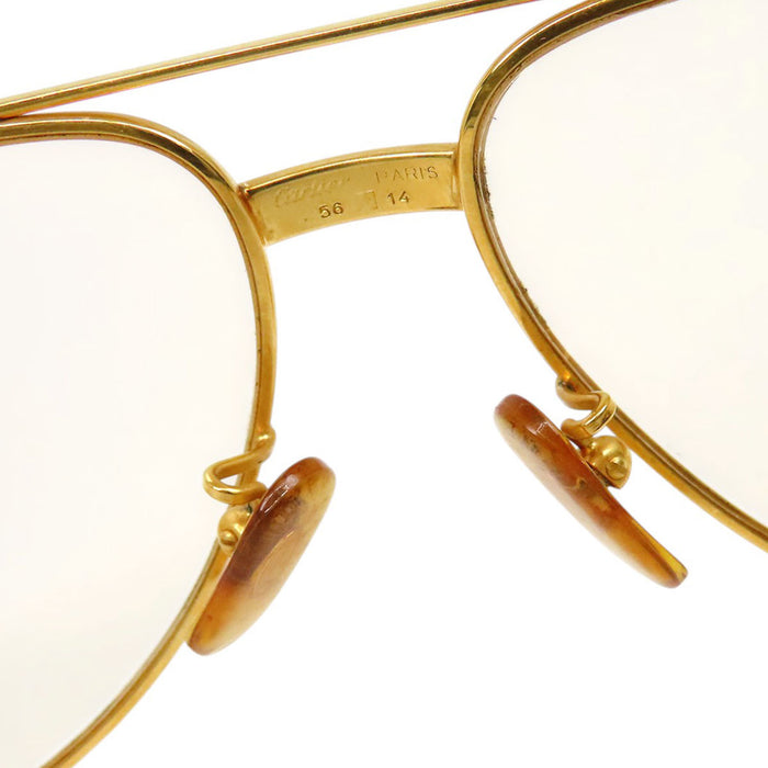 CARTIER 
ツーブリッジ ティアドロップ カラーレンズ アイウェア ゴールドカラー金具 
サントス ドゥ カルティエ サングラス