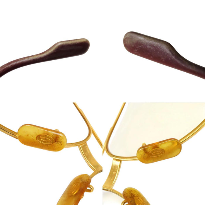 CARTIER  
Two-Bridge Teardrop Color Lens Eyewear with Gold-Colored Fittings  
Santos de Cartier Sunglasses