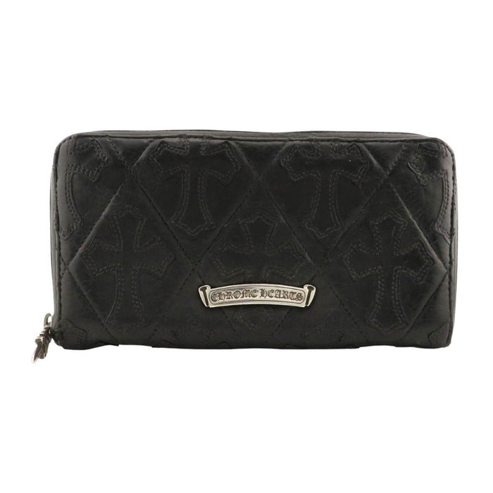 CHROME HEARTS 
CH REC F ZIP QUILTED クロスパッチ ダガージップ 
セメタリークロス キルティング レザー ウォレット