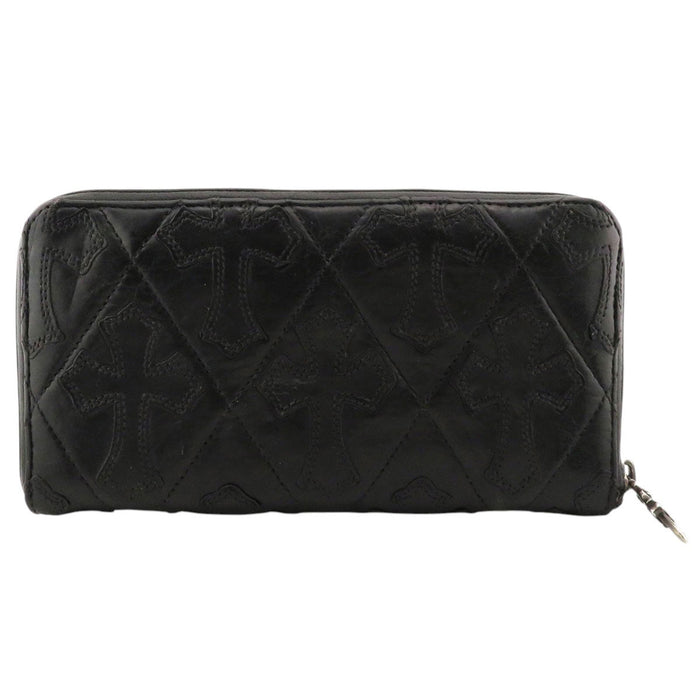 CHROME HEARTS 
CH REC F ZIP QUILTED クロスパッチ ダガージップ 
セメタリークロス キルティング レザー ウォレット