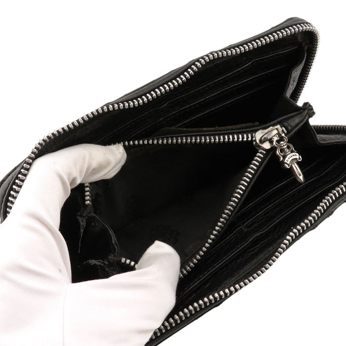 CHROME HEARTS 
CH REC F ZIP QUILTED クロスパッチ ダガージップ 
セメタリークロス キルティング レザー ウォレット