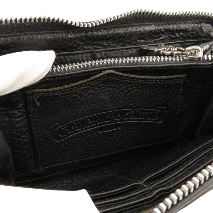 CHROME HEARTS 
CH REC F ZIP QUILTED クロスパッチ ダガージップ 
セメタリークロス キルティング レザー ウォレット